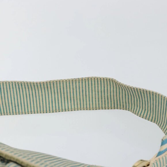 FENDI Zucca Canvas Chef bag Shoulder Bag Blue Gold Auth - Picture 9 of 16